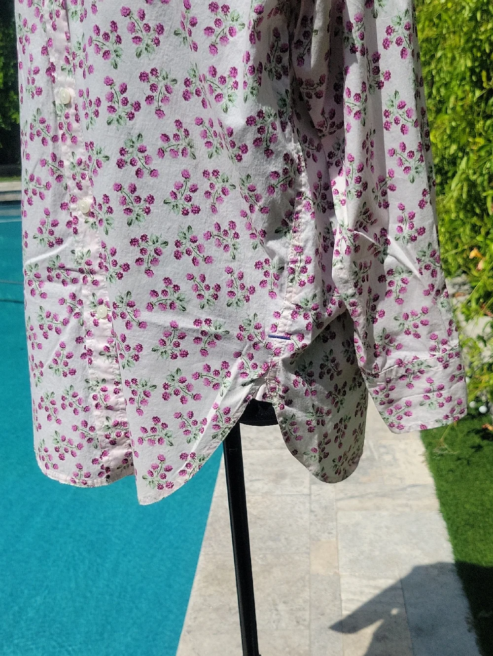 J. Crew 100% Cotton Light Pink Floral Button Down Shirt